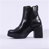 Wonders Lady Platform Bold Ankle Boot - Black Leather